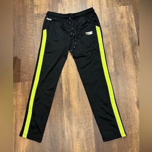 RDX Sports Advance‎ Tech Black Track Pants with Neon Yellow Stripes NWT Mens 2XL